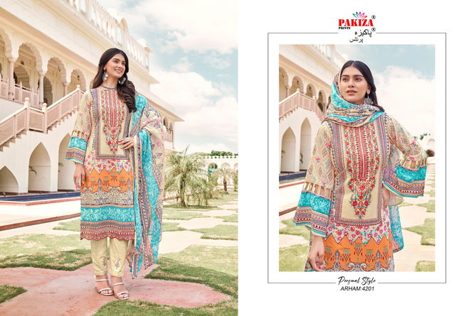 Arham Vol 42 By Pakiza Prints Lawn Cotton Embroidery Pakistani Suits Wholesale Shop In Surat